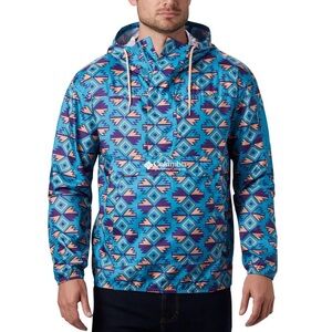 Columbia Men's Challenger™ Windbreaker Turquoise Aztec Print Size M
